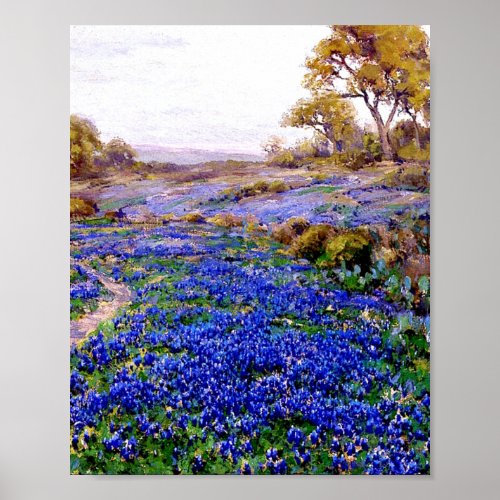 Onderdonk _ Bluebonnets at Twilight Poster