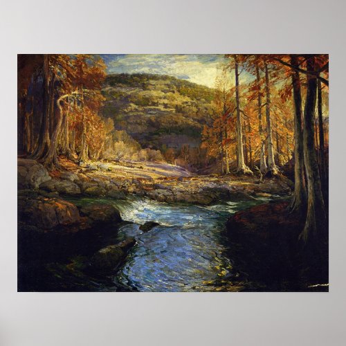 Onderdonk _ Forest Stream Headwaters Of Guadalupe Poster