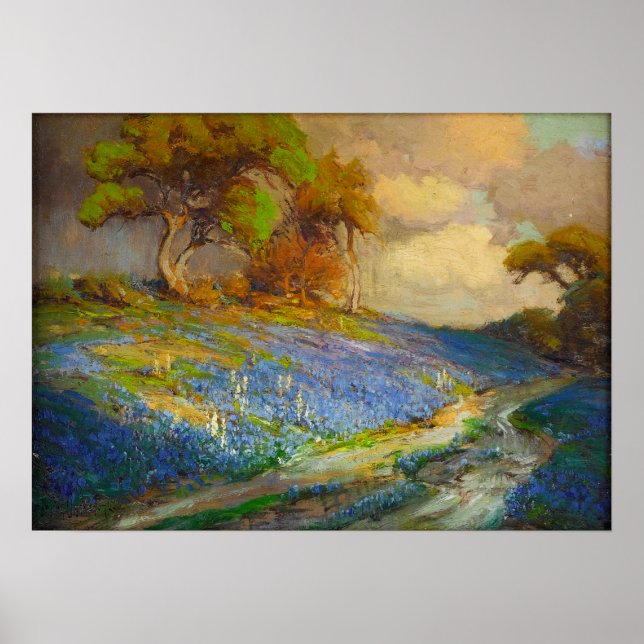 Onderdonk - Late Afternoon In Bluebonnets SW Texas Poster (Front)