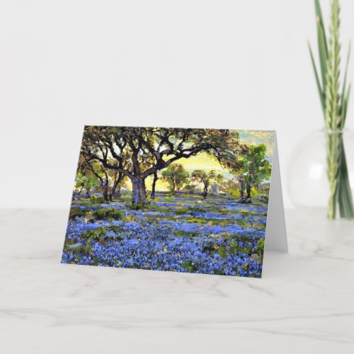 Onderdonk _ Old Live Oak Tree and Bluebonnets Card