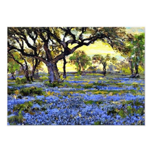 Onderdonk _ Old Live Oak Tree and Bluebonnets Photo Print