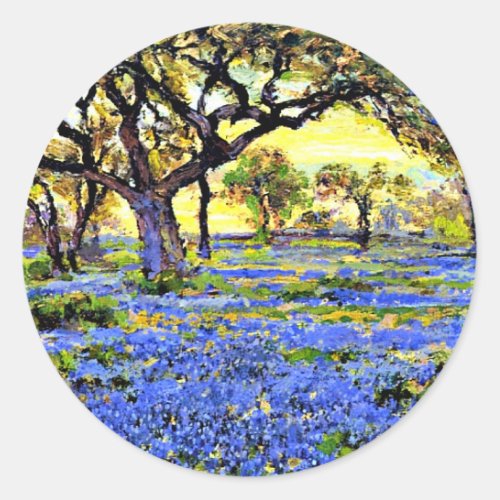 Onderdonk _ Old Live Oak Tree famous painting Classic Round Sticker