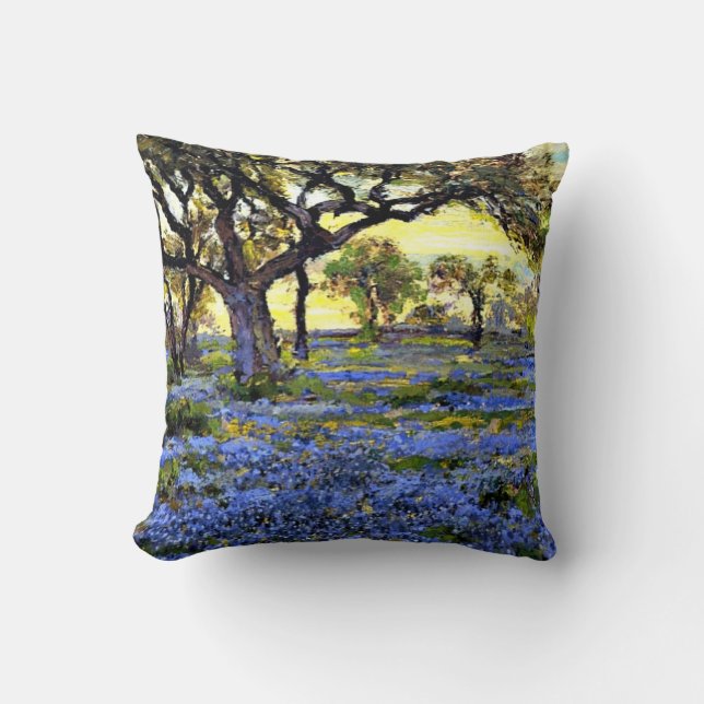 Onderdonk - Old Live Oak Tree, famous painting Throw Pillow (Front)