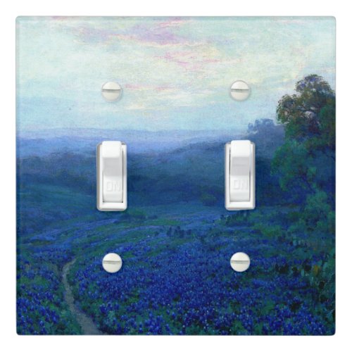 Onderdonk _ Path through a Field of Bluebonnets Light Switch Cover