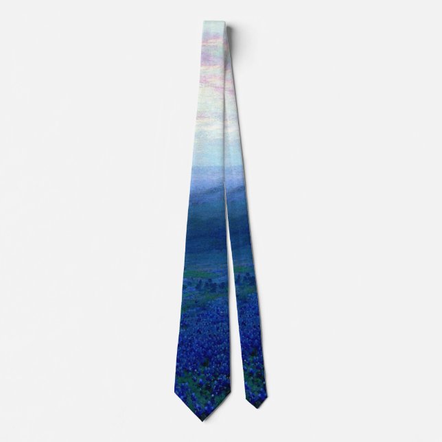 Onderdonk - Path through a Field of Bluebonnets Neck Tie (Front)