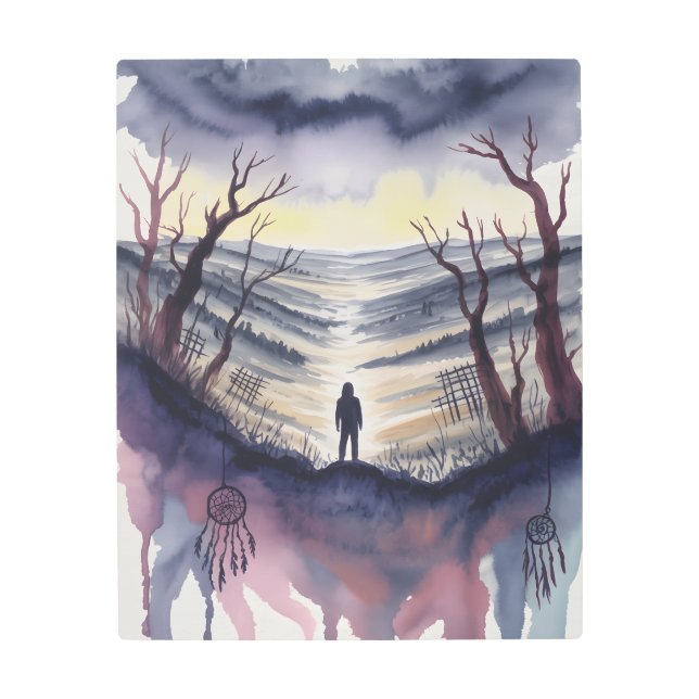 One 1 metal print (Front)