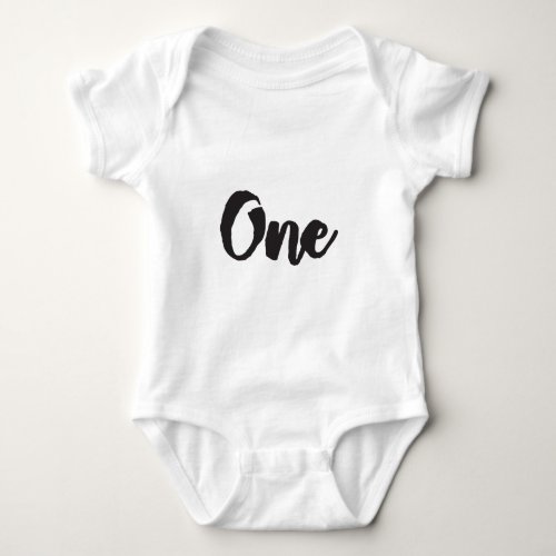 One 1st Birthday Art First Birthday My 1 year Old Baby Bodysuit