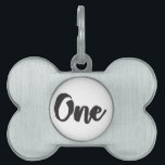 One 1st Birthday Art First Birthday My 1 year Old Pet Name Tag<br><div class="desc">For children, every birthday is a milestone! Celebrate each of them with this simple age-focused design. Bold age numbers call attention to yet another milestone that they’ve reached. One 1st Birthday Art First Birthday My 1-Year-Old Design is perfect for your favorite Zazzle products. Matching items are available as it’s part...</div>