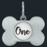 One 1st Birthday Art First Birthday My 1 year Old Pet Name Tag<br><div class="desc">For children, every birthday is a milestone! Celebrate each of them with this simple age-focused design. Bold age numbers call attention to yet another milestone that they’ve reached. One 1st Birthday Art First Birthday My 1-Year-Old Design is perfect for your favorite Zazzle products. Matching items are available as it’s part...</div>