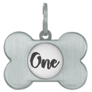 One 1st Birthday Art First Birthday My 1 year Old Pet Name Tag
