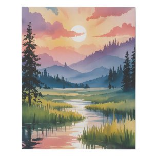 One 3 faux canvas print