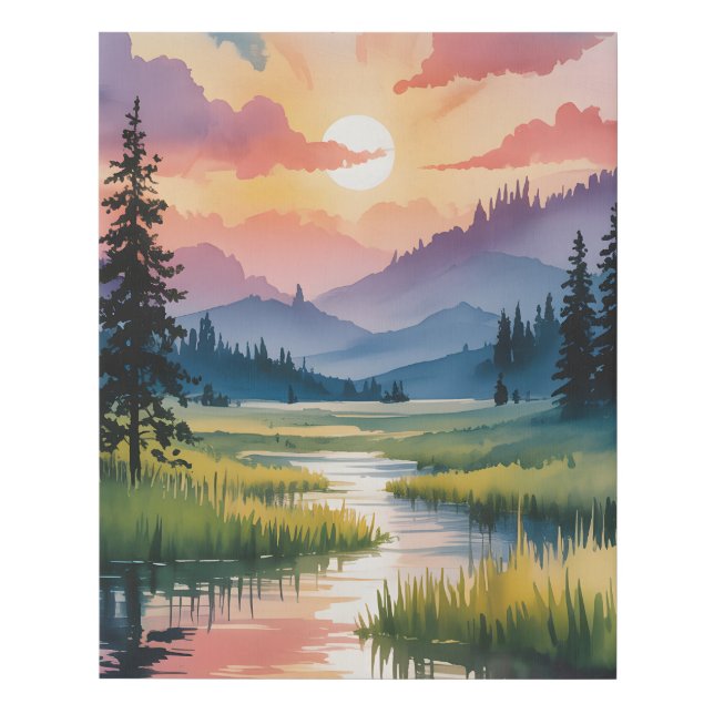 One 3 faux canvas print (Front)