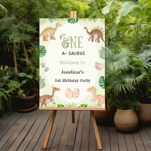 One a Saurus 1st Birthday Foam Boards