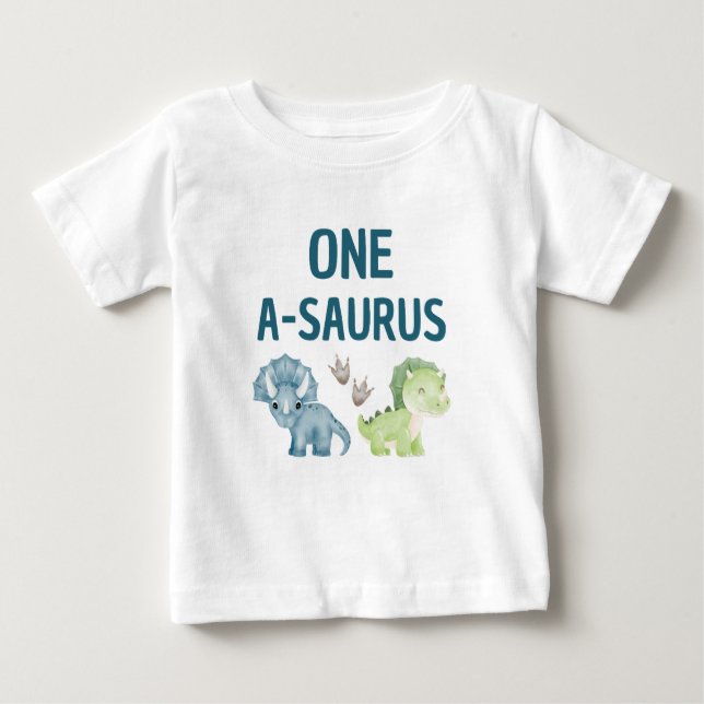 One-A-Saurus Baby T-Shirt (Front)