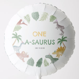 One A Saurus Dinosaur Boy Birthday Balloons