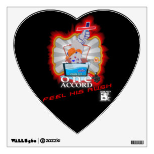 one ACCORD / FEEL HIS RUSH, Wall heart decal