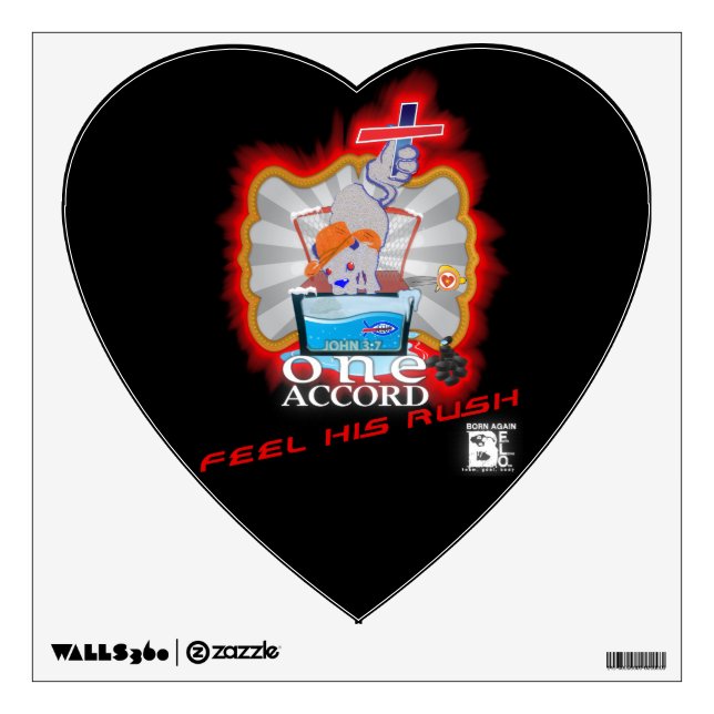 one ACCORD / FEEL HIS RUSH, Wall heart decal (Front)