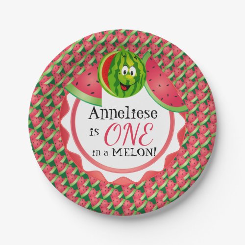 One and a Melon _ Kids Birthday  Paper Plates