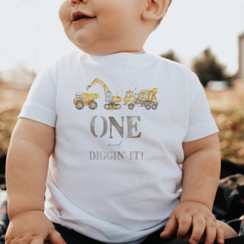 One and Digging it Construction T_shirt 