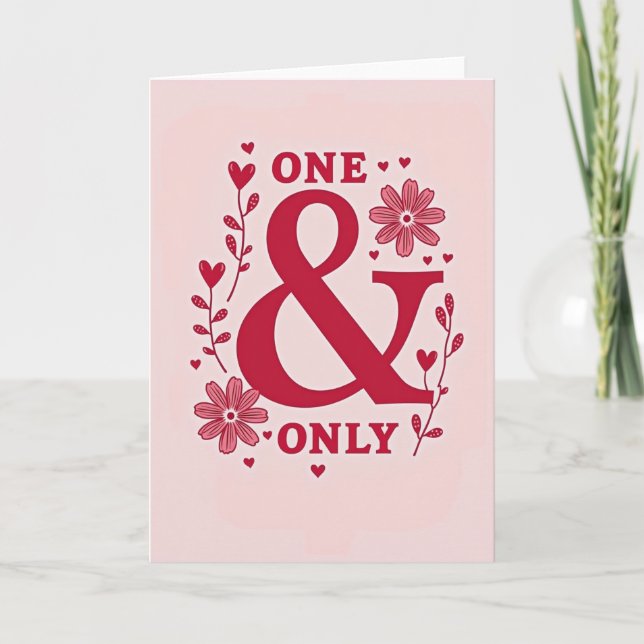 One And Only Floral Card (Front)