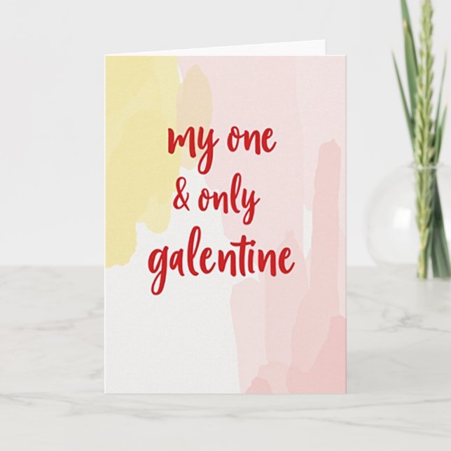 One And Only Galentine Watercolor Card (Front)