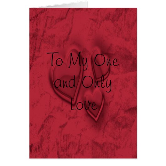 One and Only Love Cards (Front)