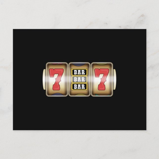 One Arm Bandit Slot Machine Casino Roulette Postcard (Front)