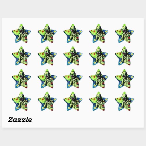 one arm Zombie Starry Night Star Sticker
