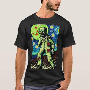 one arm Zombie Starry Night T-Shirt