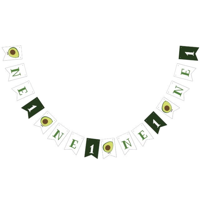 One Avocado Baby First Birthday Bunting Flags (All)