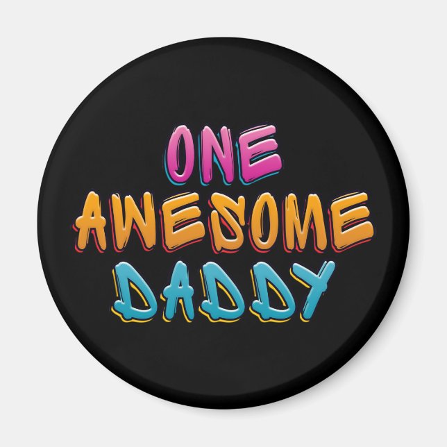 One Awesome Daddy Graffiti Typography | Magnet (Front)