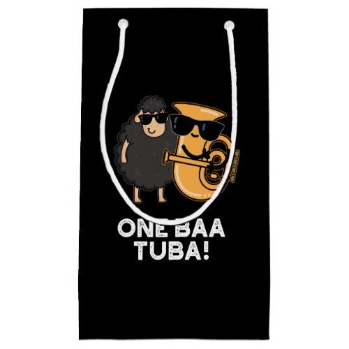 One Baa Tuba Funny Music Sheep Pun Dark BG Small Gift Bag
