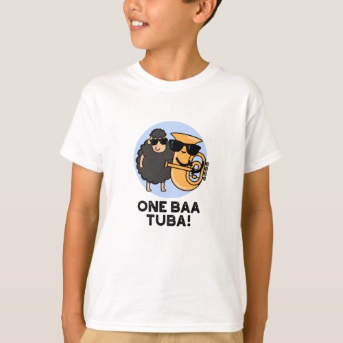 One Baa Tuba Funny Music Sheep Pun  T_Shirt