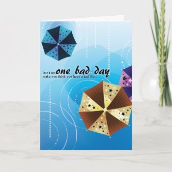 One Bad Day Greeting Card by ArtByJubee at Zazzle