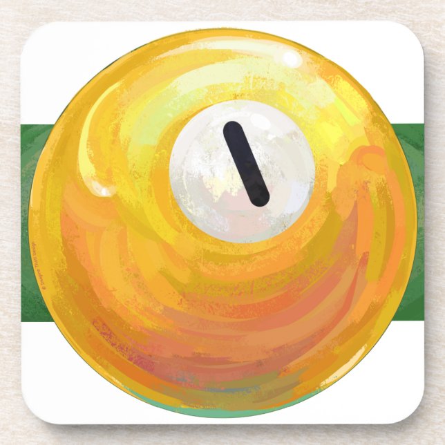 One Ball Beverage Coaster (Front)
