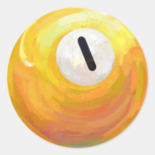 One Ball Classic Round Sticker