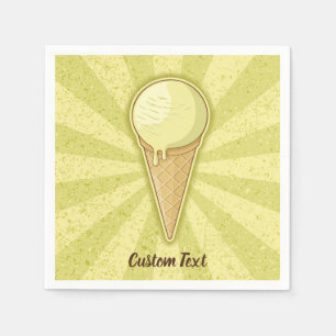 One Ball Ice Cream Cone Napkins