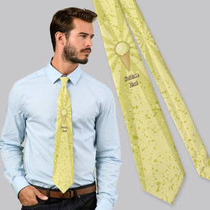 One Ball Ice Cream Cone Neck Tie