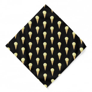 One Ball Ice Cream Cone Pattern Bandana