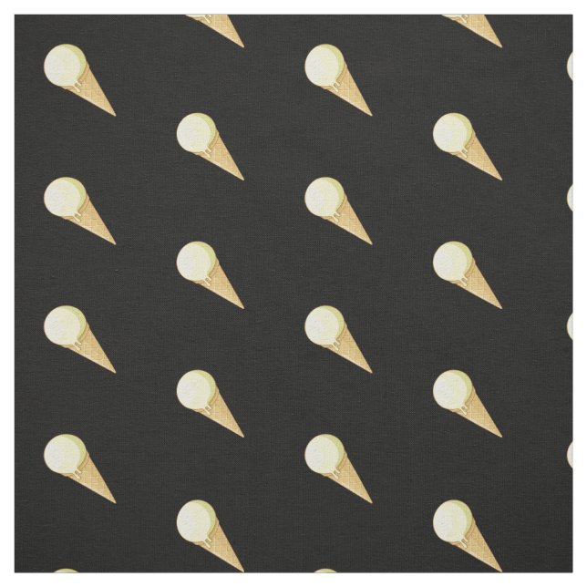 One Ball Ice Cream Cone Pattern Fabric (Swatch)