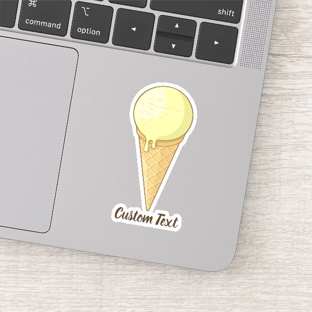 One Ball Ice Cream Cone Sticker (Detail)