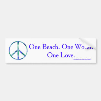 One Beach, One World, One Love Bumper Sticker