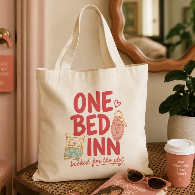 One Bed Inn Romance Trope Tote Bag (Creator Uploaded)
