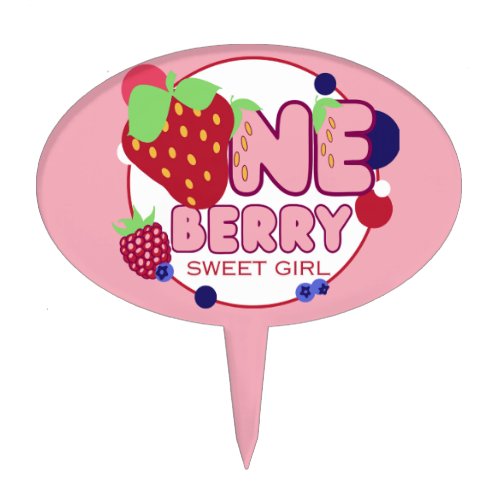 One Berry Sweet Girl Cupcake Toppers