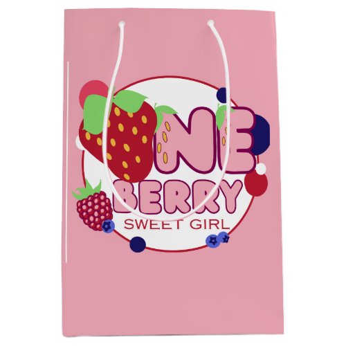 One Berry Sweet Girl Medium Gift Bag
