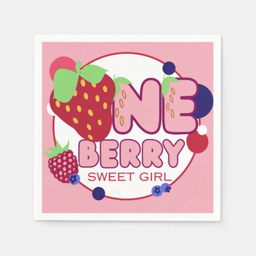 One Berry Sweet Girl Napkins