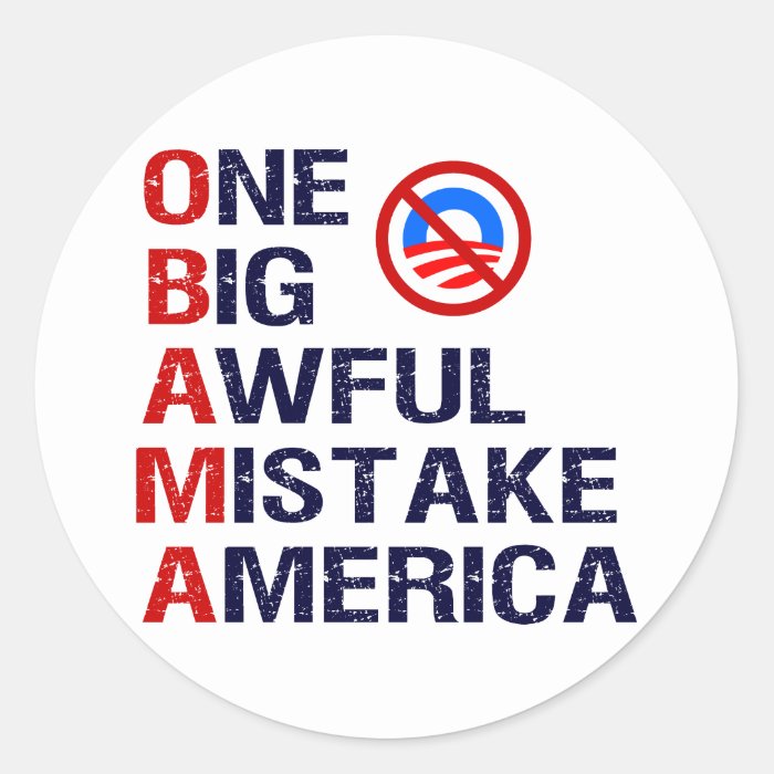 One Big Awful Mistake, America Sticker