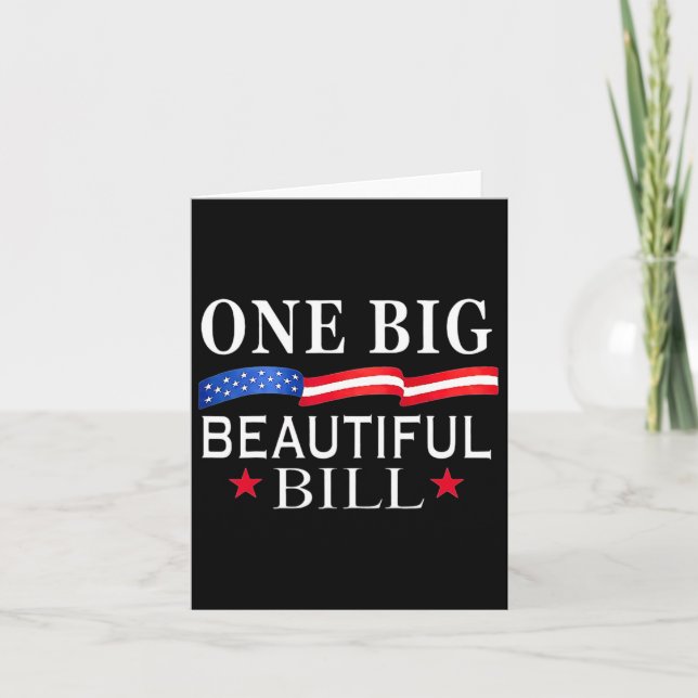 One Big Beautiful Bill Anti Trump  Card (Front)
