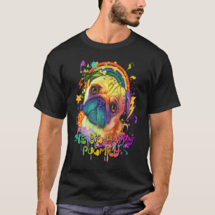 One Big Happy Pugmily Pug Humor Dutch Bulldog Dog T-Shirt