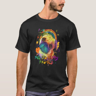 One Big Happy Pugmily Pug Humor Dutch Bulldog Dog T-Shirt